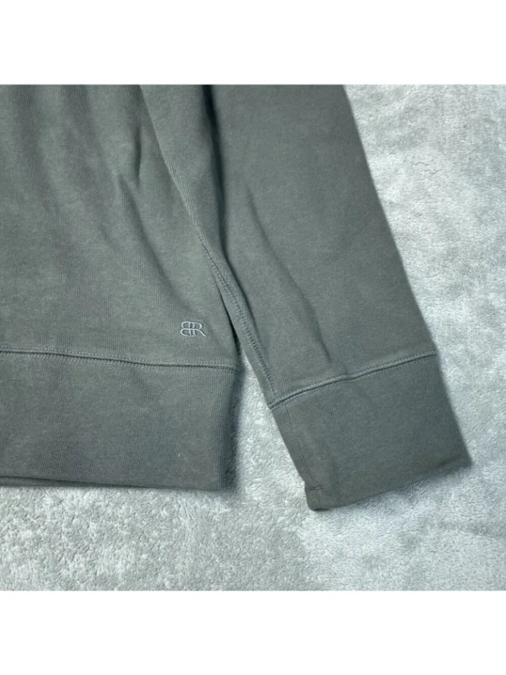 Banana Republic Men's XL Green  1/4-Zip Pullover Sweatshirt Cotton Blend e1434